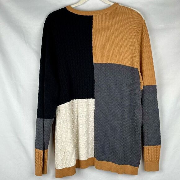 Edinburgh Color Block Long Sleeve Crew Neck Sweater XL - Picture 3 of 10